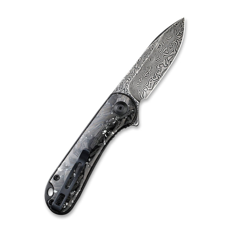 CIVIVI Elementum Flipper Knife Carbon Fiber Handle (2.96" Damascus Blade) C907C-DS2