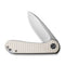 CIVIVI Elementum Flipper Knife Frag Patterned Ivory G10 Handle (2.96" Satin Finished D2 Blade) C907A-3