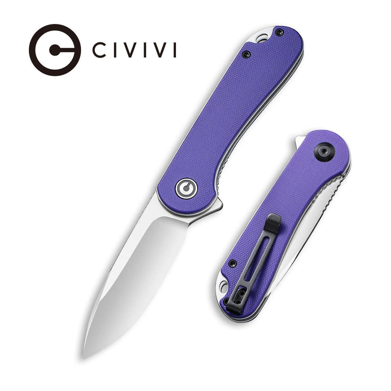 CIVIVI Elementum Flipper Knife G10 Handle (2.96" D2 Blade) C907V