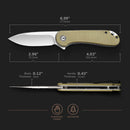 CIVIVI Elementum Flipper Knife Micarta Handle (2.96" D2 Blade) C907S