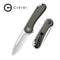 CIVIVI Elementum Flipper Knife Micarta Handle (2.96" D2 Blade) C907T