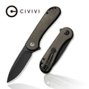 CIVIVI Elementum Flipper Knife Micarta Handle (2.96" D2 Blade) C907Z