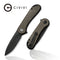 CIVIVI Elementum Flipper Knife Micarta Handle (2.96" D2 Blade) C907Z
