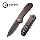 CIVIVI Elementum Flipper Knife Wood Handle (2.96" D2 Blade) C907W