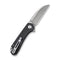 CIVIVI Elementum Flipper & Thumb Stud Knife Black Canvas Micarta Handle (2.97" Satin Finished Nitro-V Blade) C18062AF-3