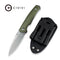 CIVIVI Fixed Blade Altus Knife OD Green G10 Handle (2.99" Stonewashed 14C28N Blade) C20076B Sample1