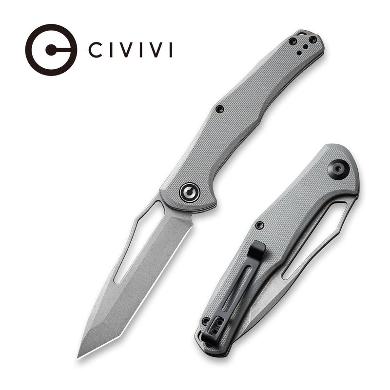 CIVIVI Fracture Slip Joint Knife G10 Handle (3.35" 8Cr14MoV Tanto Blade) C2008B