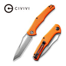 CIVIVI Fracture Slip Joint Knife G10 Handle (3.35" 8Cr14MoV Tanto Blade) C2008C