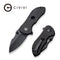 CIVIVI Gordo Flipper Knife Black G10 Handle (2.51" Black D2 Blade) C22018C-1
