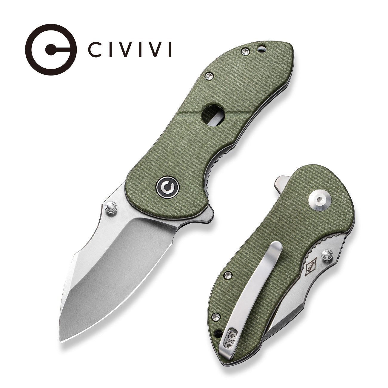 CIVIVI Gordo Flipper Knife Micarta Handle D2 Blade