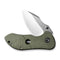 CIVIVI Gordo Flipper Knife Olive Canvas Micarta Handle (2.51" Satin Finished D2 Blade) C22018C-2