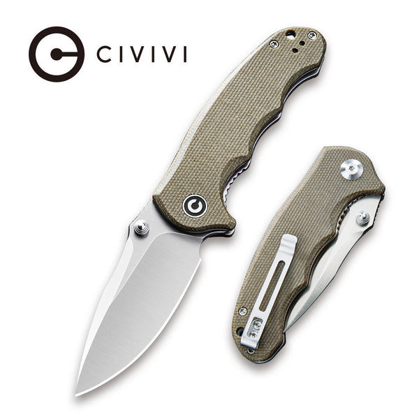 CIVIVI Hooligan Thumb Stud Knife Micarta Handle D2 Blade