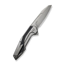 CIVIVI Hypersonic Flipper Knife Gray Steel Handle With Black G10 Inlay (3.7" Gray Stonewashed 14C28N Blade) C22011-2