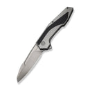 CIVIVI Hypersonic Flipper Knife Gray Steel Handle With Black G10 Inlay (3.7" Gray Stonewashed 14C28N Blade) C22011-2