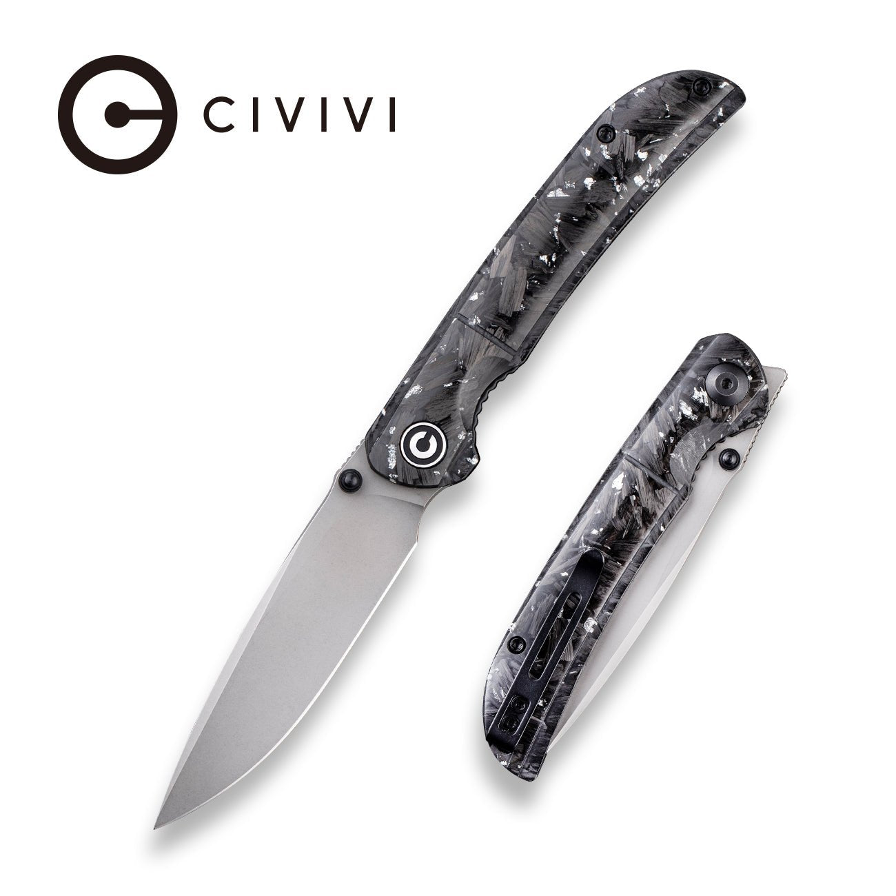 CIVIVI Imperium Front Flipper & Thumb Stud Knife Carbon Fiber