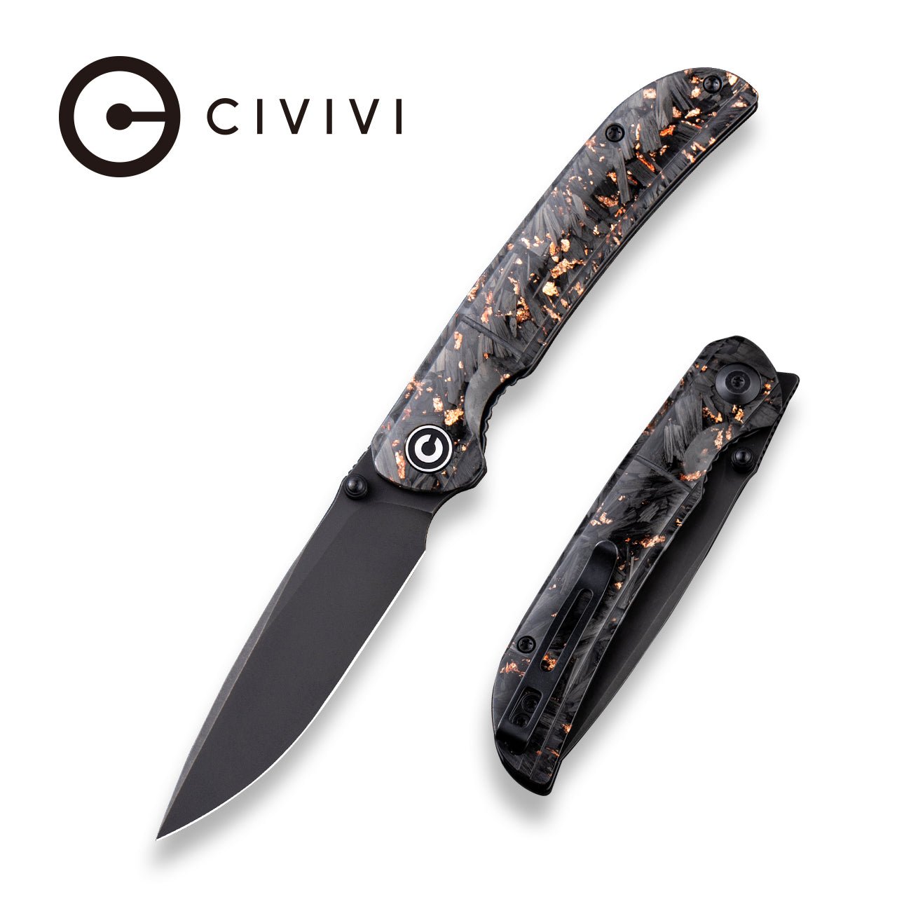 CIVIVI Imperium Front Flipper & Thumb Stud Knife Carbon Fiber