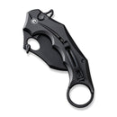 CIVIVI Incisor II Button Lock Knife Black Aluminum Handle (2.02" Black Nitro-V Blade) C16016B-1