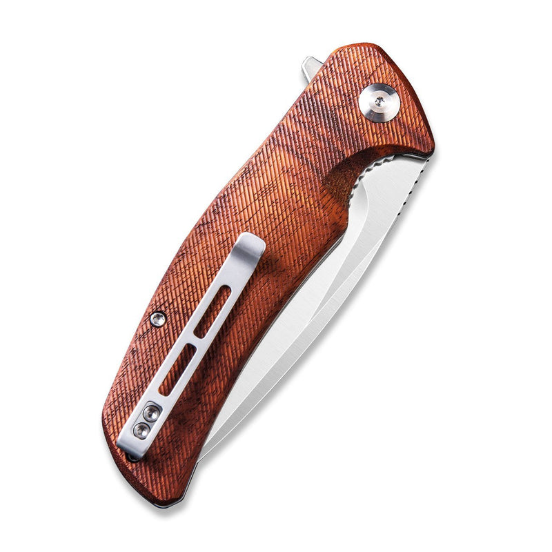 CIVIVI Incite Flipper Knife Wood Handle (3.7" D2 Blade) C908D
