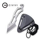 CIVIVI Kiri-EDC Fixed Blade Neck Knife With Kydex Sheath (1.80" 9Cr18MoV Blade) C2001A