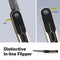 CIVIVI KwaiQ Flipper Knife Milled Ivory/Black G10 Handle (2.97" Damascus Blade) C23015-DS1