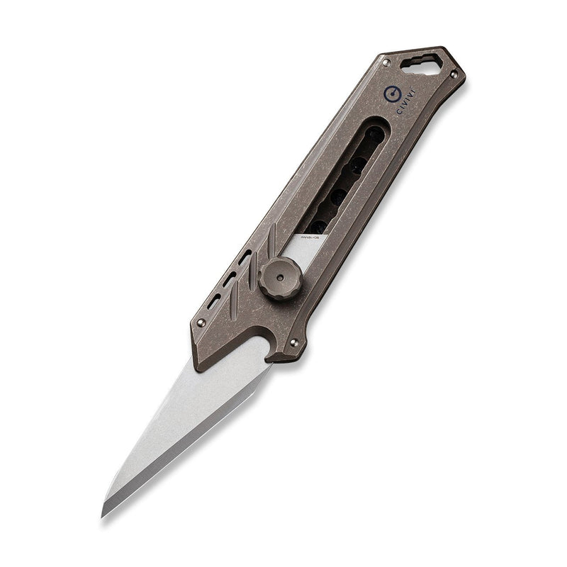 CIVIVI Mandate Utility Knife Titanium Handle (2.12" 1PC Damascus Blade And 2PCS 9Cr18MoV Blades) C2007A