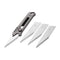 CIVIVI Mandate Utility Knife Titanium Handle (2.12" 1PC Damascus Blade And 2PCS 9Cr18MoV Blades) C2007C