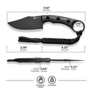 CIVIVI Midwatch Fixed Blade Knife Micarta Handle (3.39" N690 Blade) C20059B-1