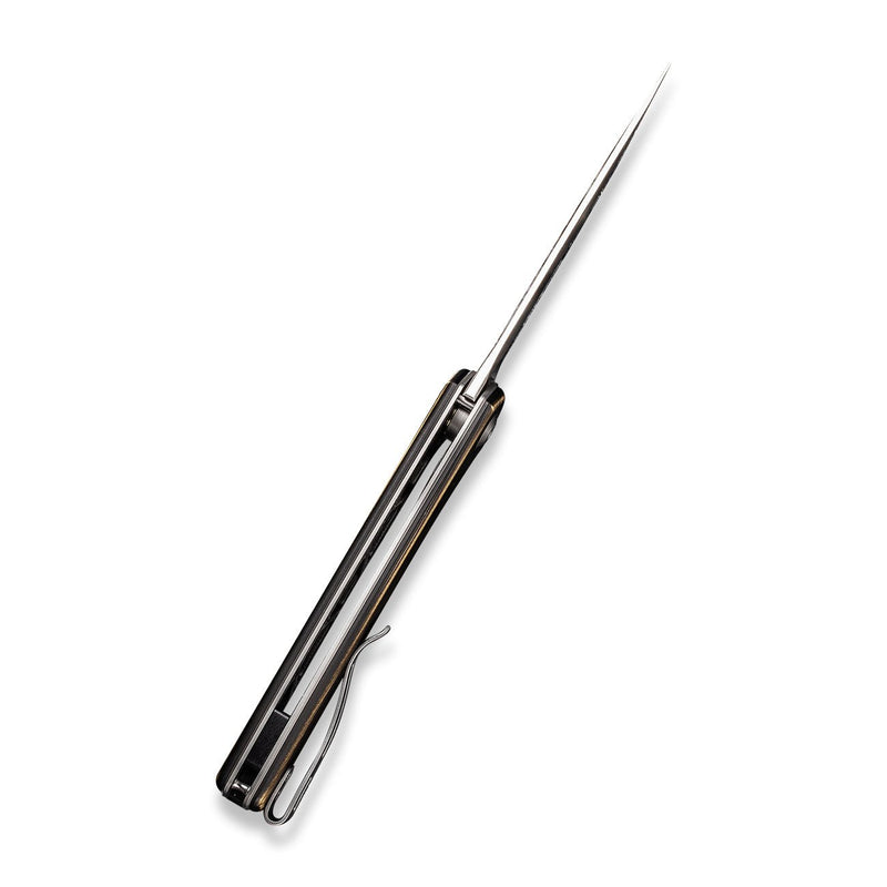 CIVIVI Mini Asticus Flipper Knife Brass Handle (3.25" 10Cr15CoMoV Blade) C19026B-2