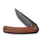 CIVIVI Mini Asticus Flipper Knife Wood Handle (3.25" 10Cr15CoMoV Blade) C19026B-5