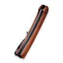 CIVIVI Mini Asticus Flipper Knife Wood Handle (3.25" Damascus Blade) C19026B-DS2
