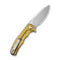 CIVIVI Mini Praxis Flipper Knife Polished Ultem Handle (2.98" Satin Finished D2 Blade) C18026C-4