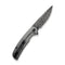 CIVIVI NOx Flipper Knife Carbon Fiber With Stainless Steel Handle (2.97" Damascus Blade) C2110DS-1