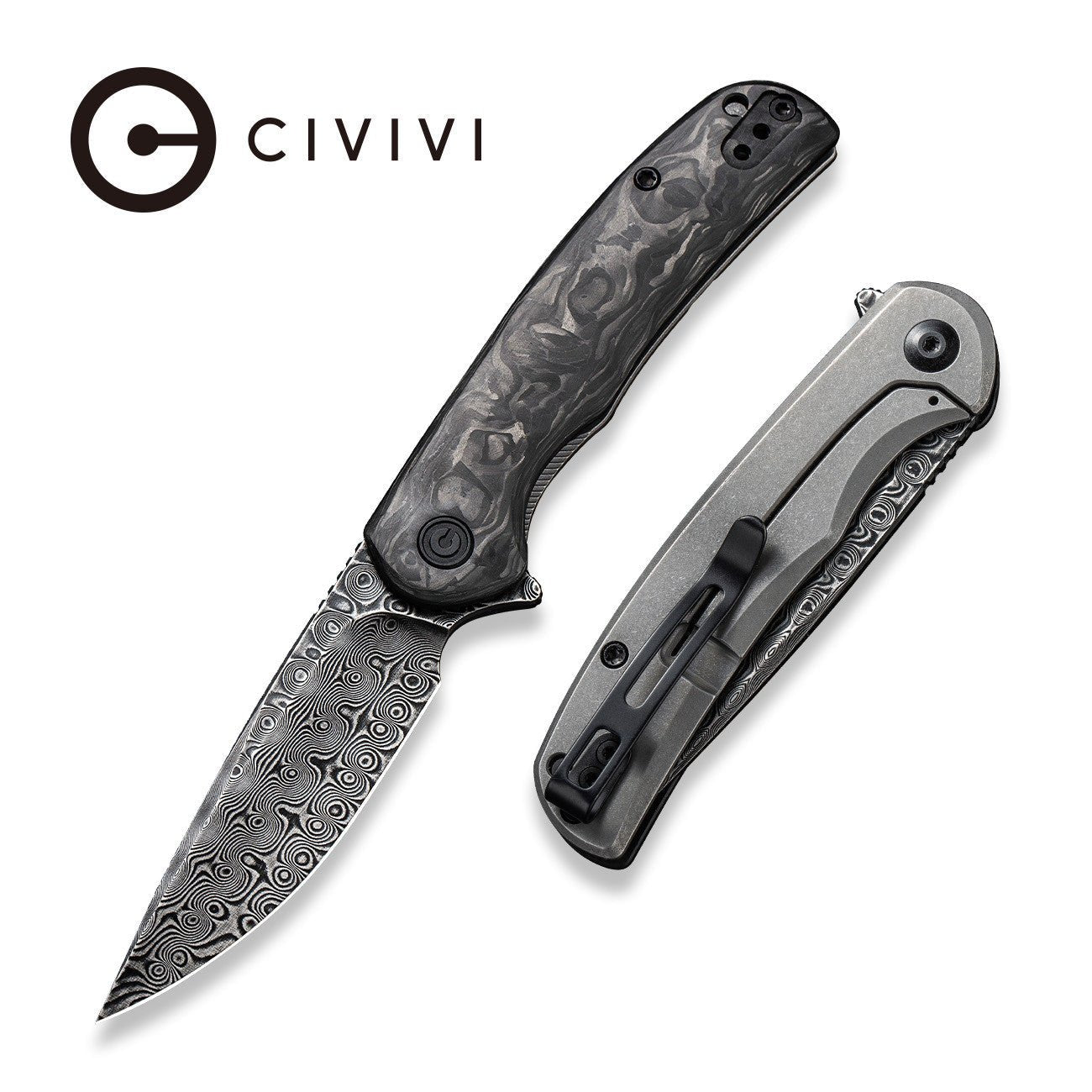 CIVIVI NOx Flipper Knife Carbon Fiber & Stainless Steel Handle