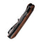 CIVIVI Odium Flipper Knife Wood Handle (2.65" Damascus Blade) C2010DS-1