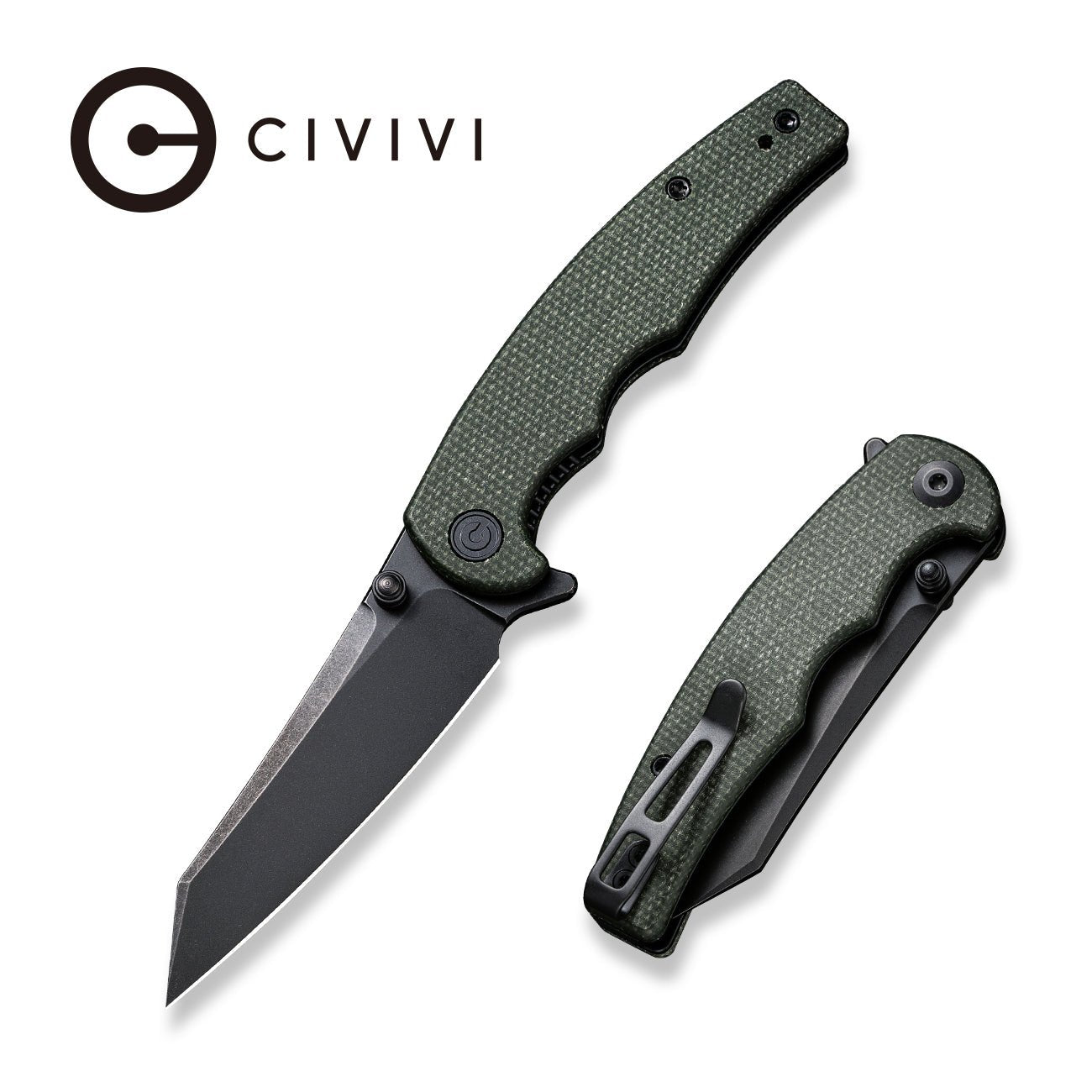 CIVIVI P87 Folder Flipper Knife - Micarta Handle Nitro-V Blade