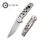 CIVIVI Perf Flipper Knife Stainless Steel Handle (3.12" Nitro-V Blade) C20006-A