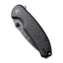 CIVIVI Pintail Flipper And Thumb Stud Knife Carbon Fiber Overlay On G10 Handle (2.98" Damascus Blade) C2020DS-1