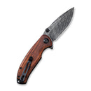 CIVIVI Pintail Flipper And Thumb Stud Knife Carbon Fiber Overlay On G10 Handle (2.98" Damascus Blade) C2020DS-2