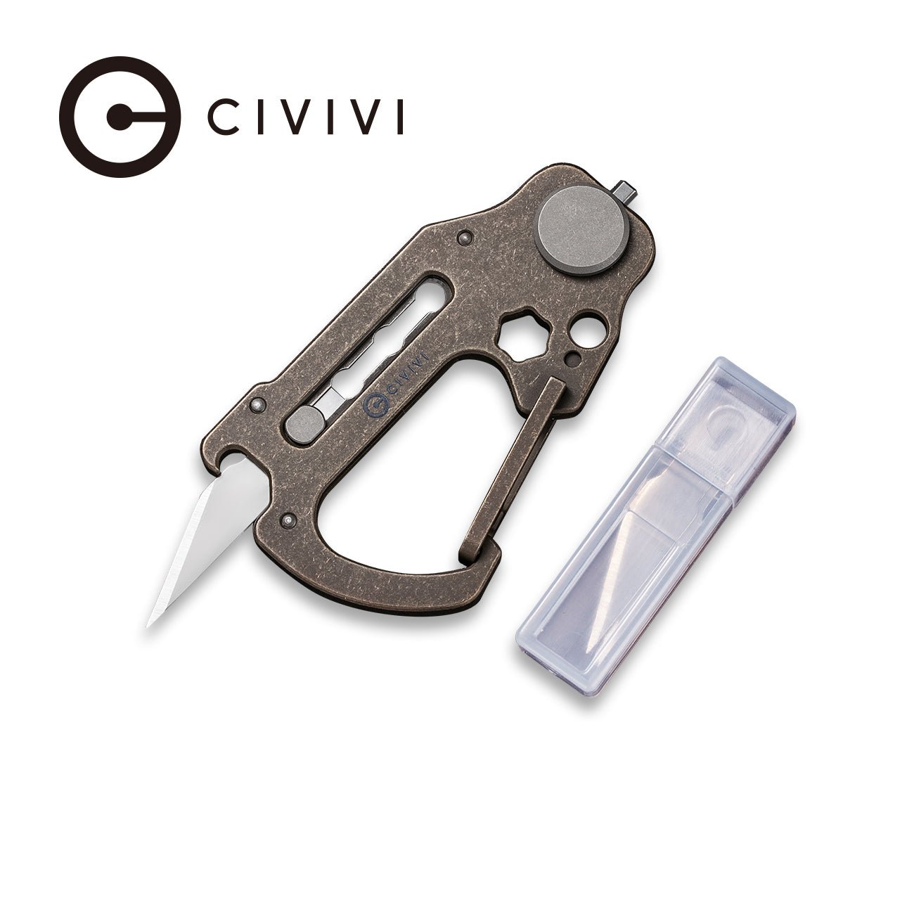 CIVIVI Polymorph Carabiner Keychain Multi-Tool 9Cr18MoV Utility Blade