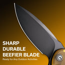 CIVIVI Praxis Flipper Knife Bead Blasted Ultem Handle (3.75" Black 9Cr18MoV Blade) C803M