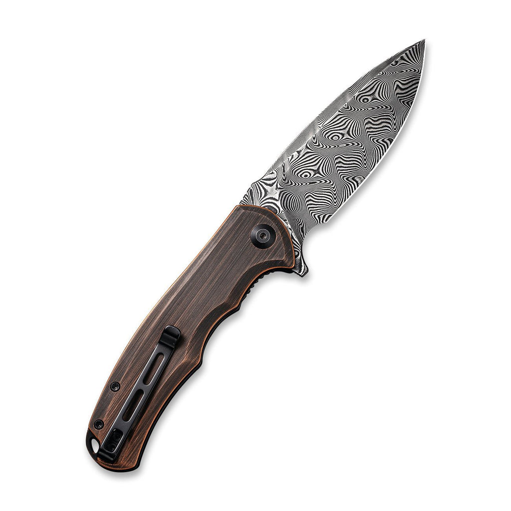 CIVIVI Praxis Flipper EDC Copper Handle Damascus Blade