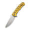 CIVIVI Praxis Flipper Knife Polished Ultem Handle (3.75" Satin Finished 9Cr18MoV Blade) C803L