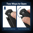 CIVIVI Qubit Button Lock Knife Aluminum Handle (2.98" 14C28N Blade) C22030E-1
