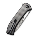 CIVIVI Riffle Flipper Knife Carbon Fiber Overlay On G10 Handle (3.46" Damascus Blade) C2024DS-1
