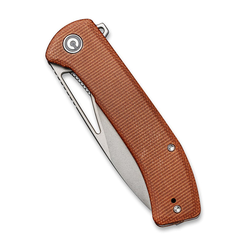 CIVIVI Riffle Flipper Knife Micarta Handle (3.46" 14C28N Blade) C2024A