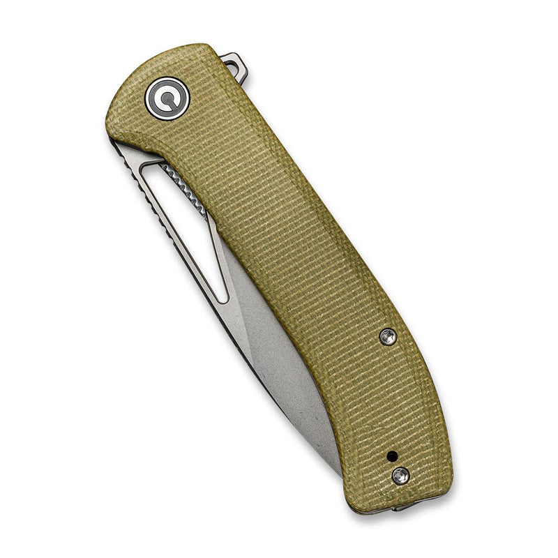 CIVIVI Riffle Flipper Knife Micarta Handle (3.46" 14C28N Blade) C2024B