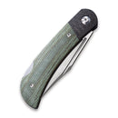 CIVIVI Rustic Gent Lock Back Knife Micarta Handle With Carbon Fiber Bolster (2.97" D2 Blade) C914B