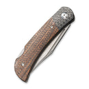 CIVIVI Rustic Gent Lock Back Knife Micarta Handle With Carbon Fiber Bolster (2.97" D2 Blade) C914E