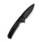 CIVIVI Sample Flipper & Button Lock & Thumb Stud Knife Black Aluminum Handle With Black FRN Integral Spacer (3.7" Black Stonewashed Nitro-V Blade) C22025D Sample1