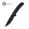 CIVIVI Sample Flipper Knife Black G10 Handle (2.97" Black Stonewashed Nitro-V Blade) C19030E Sample1